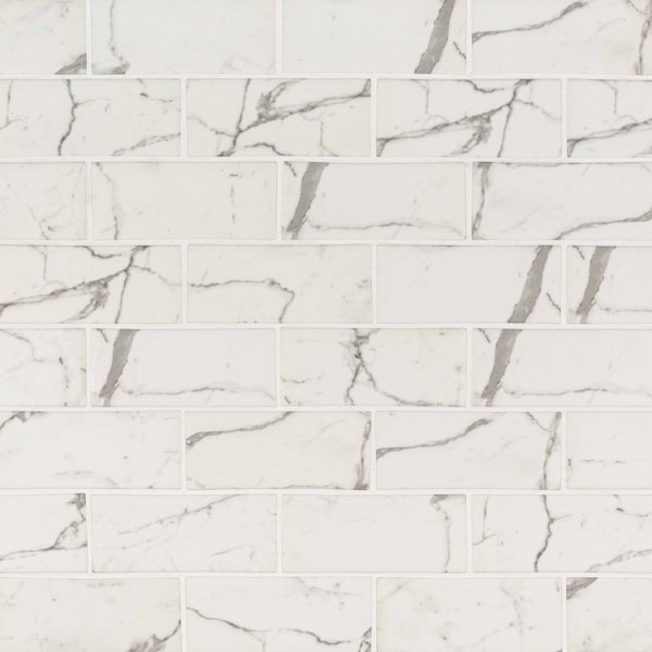 Msi Statuario Celano 11.61 In. X 11.61 In. X 8 Mm Glass Mesh-Mounted Mosaic Tile, 10PK ZOR-MD-0167 - main